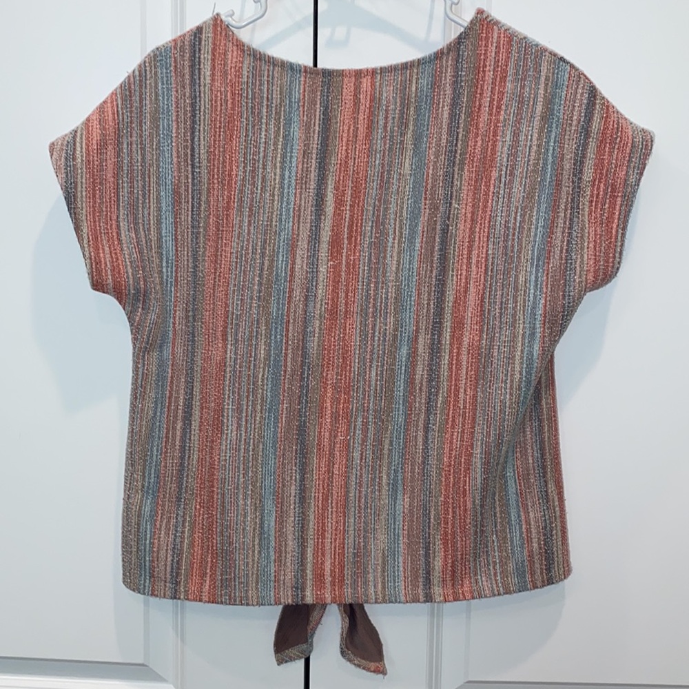 W5 By Anthropologie Textured‎ Tie Top - Picture 8 of 9